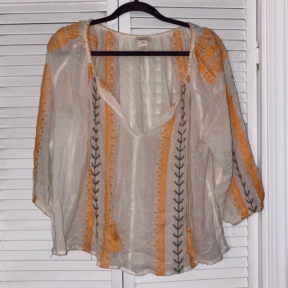 Sundance brand blouse boho size M